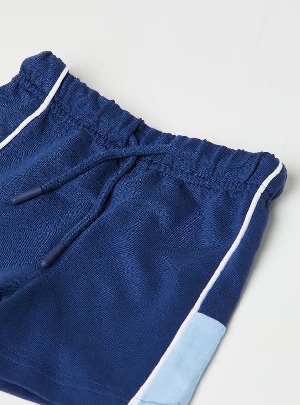 Boys Contrast Panelled Shorts - Pack of 2