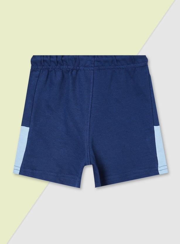 Boys Contrast Panelled Shorts - Pack of 2