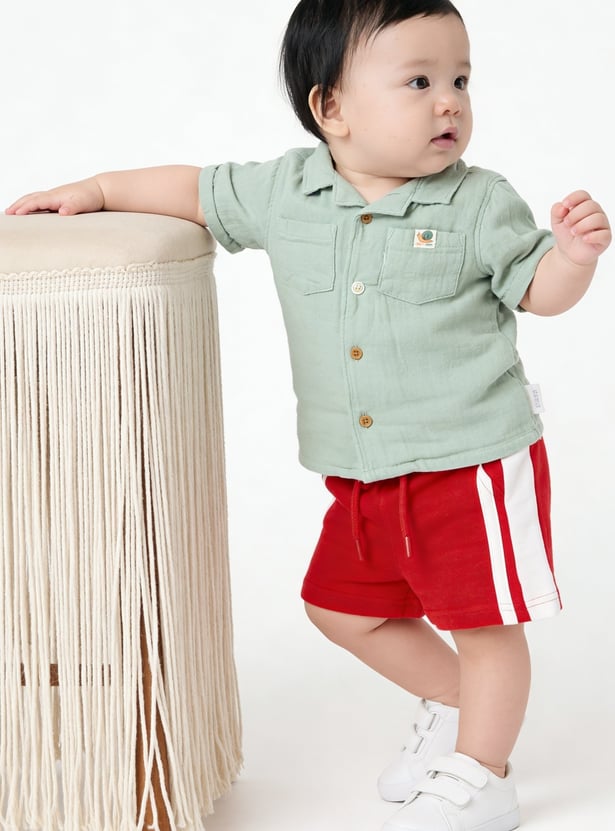 Boys Side Striped Shorts - Pack of 2
