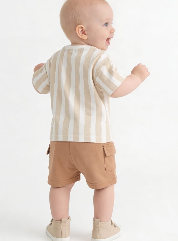 Boys Striped Shorts Set