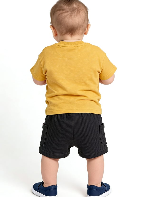 Boys Lion Print Shorts Set
