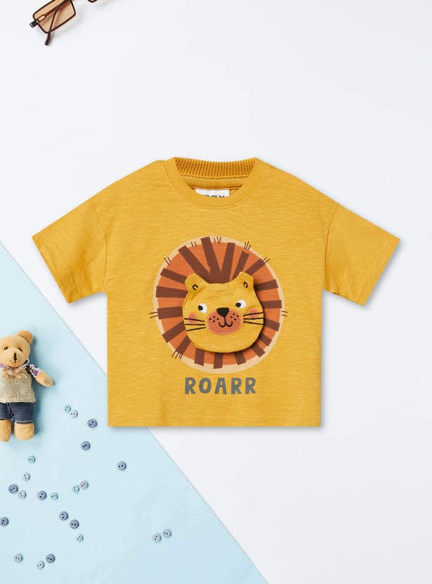 Boys Lion Print Shorts Set
