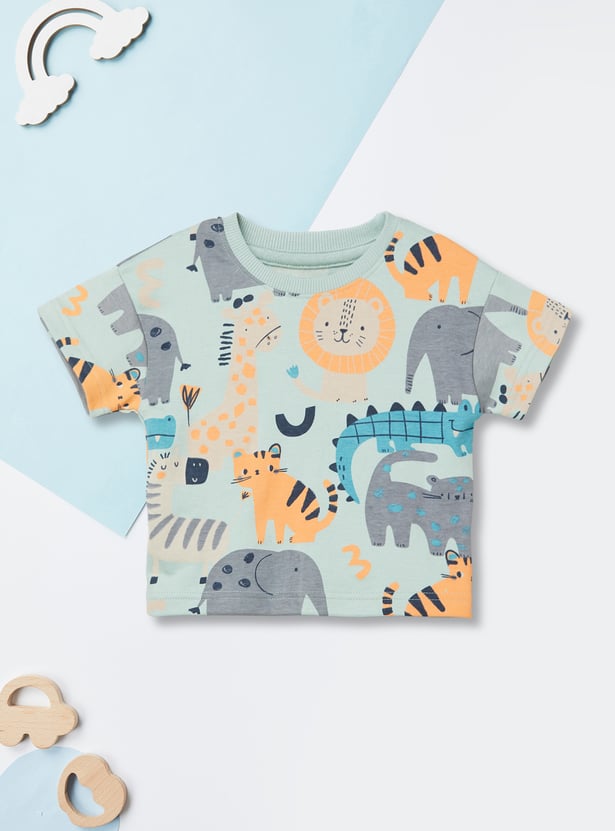 Boys Animal Printed Shorts Set