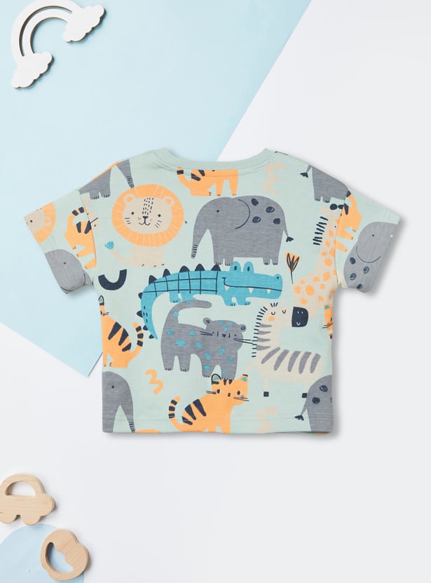 Boys Animal Printed Shorts Set