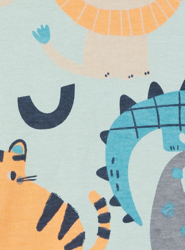 Boys Animal Printed Shorts Set