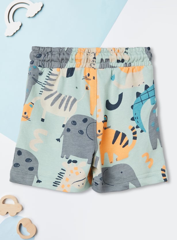 Boys Animal Printed Shorts Set