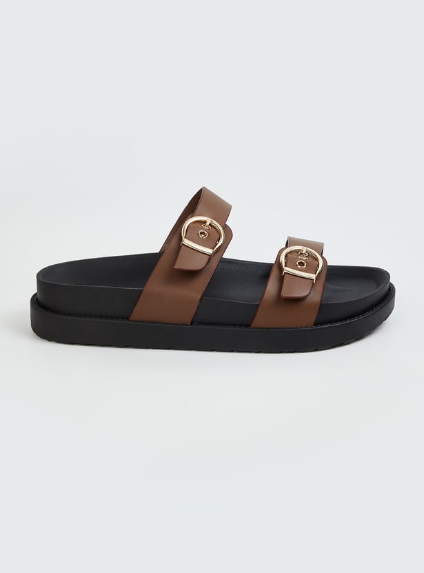 Women Dual Strap Flats