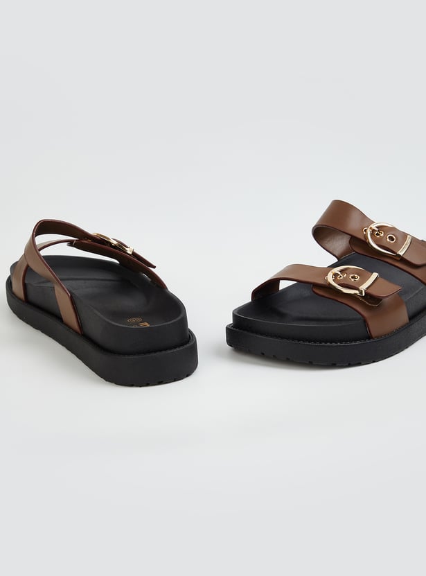Women Dual Strap Flats