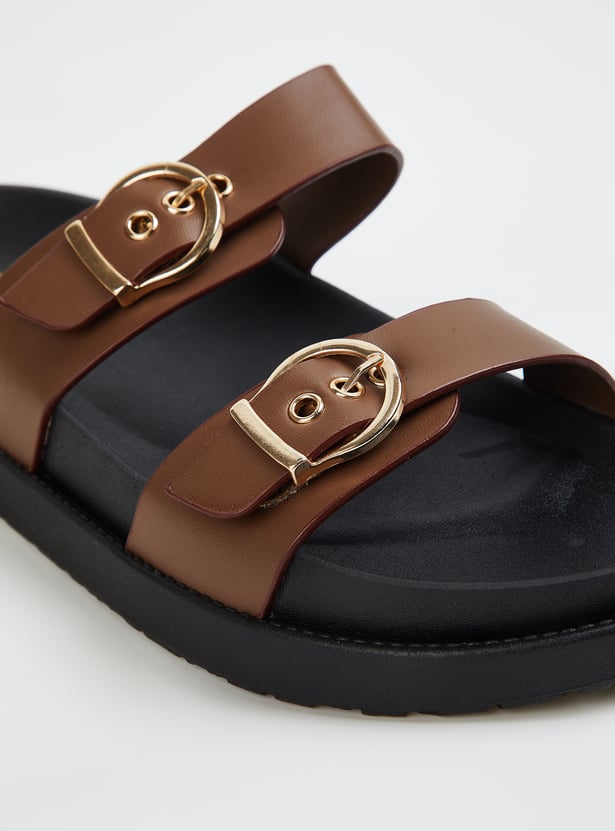 Women Dual Strap Flats