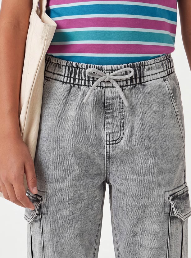 Boys Washed Cargo Joggers