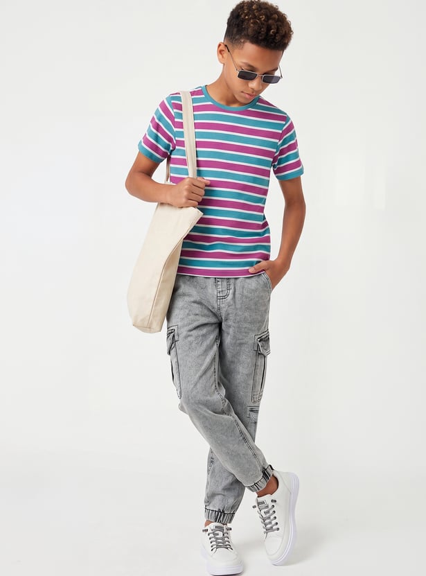 Boys Washed Cargo Joggers