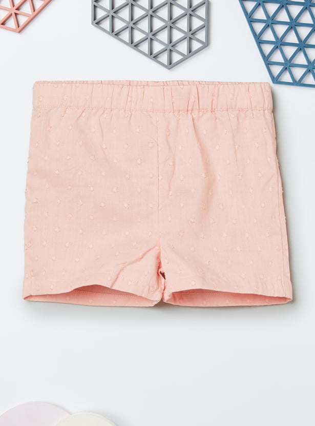 Girls Swiss Dots Shorts Set
