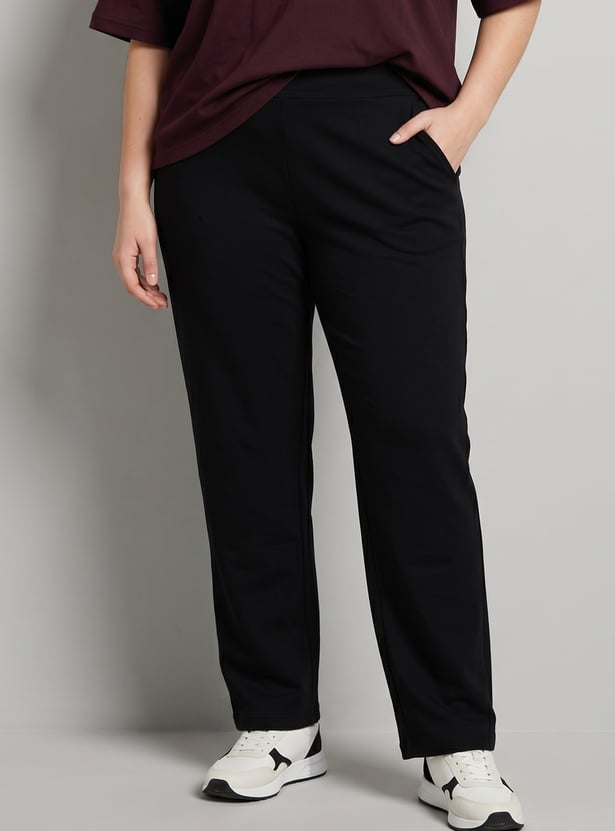 Women Solid Flared Track Pants