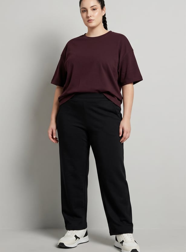 Women Solid Flared Track Pants