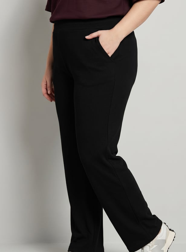 Women Solid Flared Track Pants