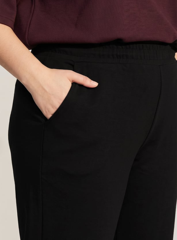 Women Solid Flared Track Pants