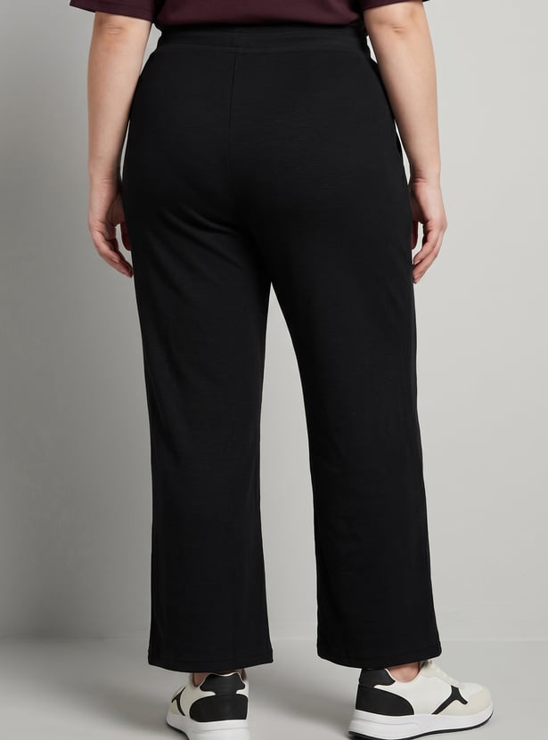 Women Solid Flared Track Pants