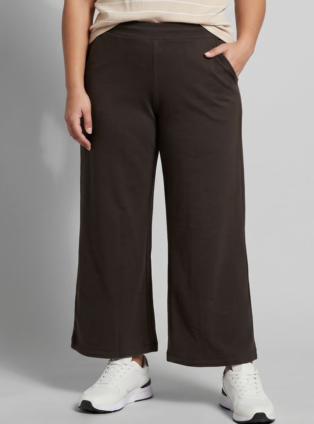 Women Solid Flared Track Pants