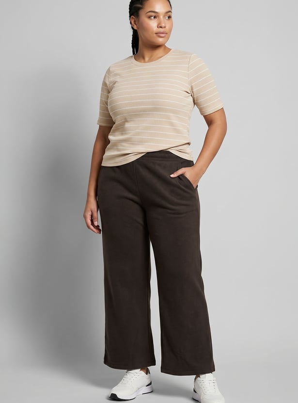Women Solid Flared Track Pants
