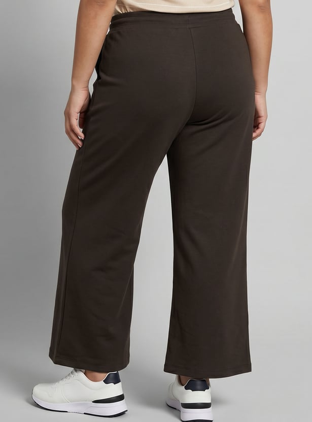 Women Solid Flared Track Pants