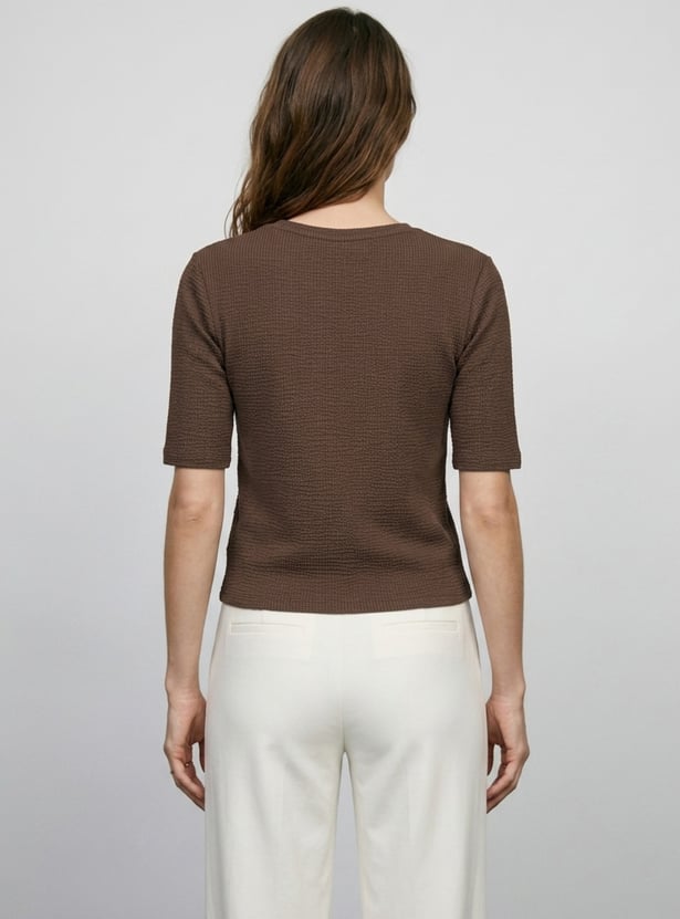 Women Textured T-shirt