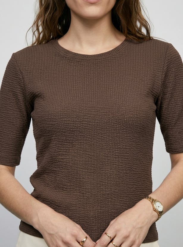 Women Textured T-shirt