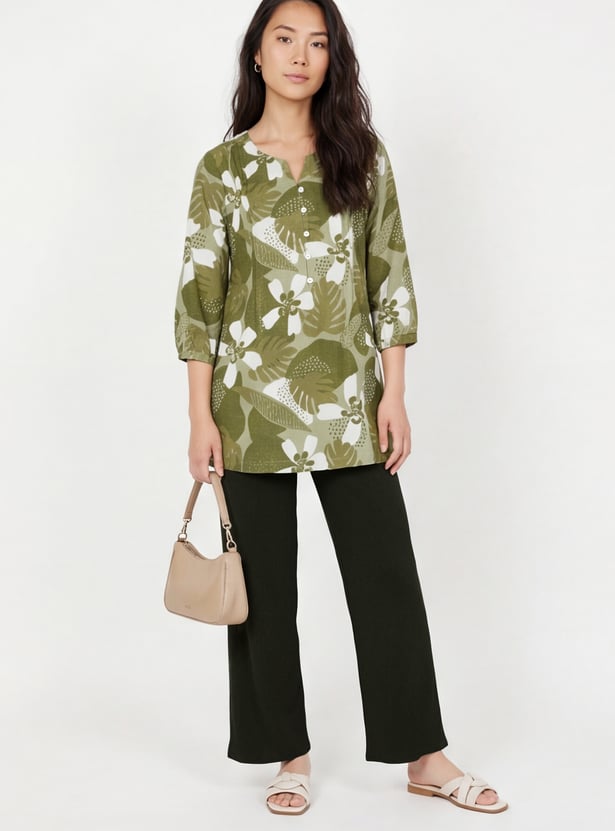Women Printed Straight Short Kurta