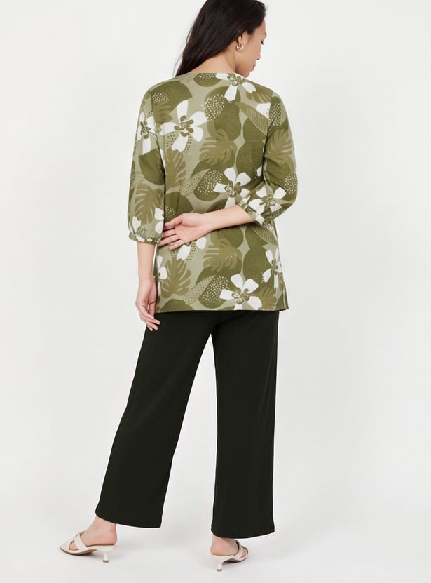 Women Printed Straight Short Kurta