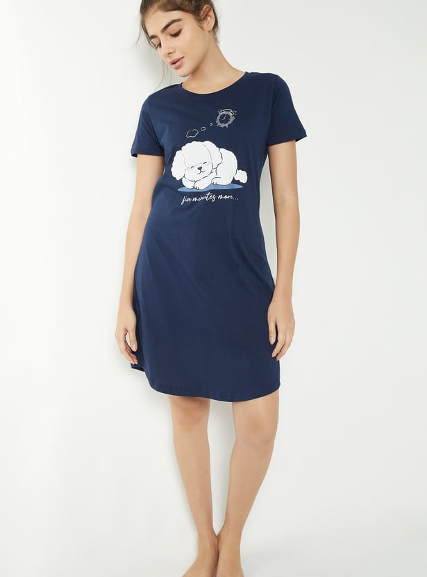 Women Printed Nightdress
