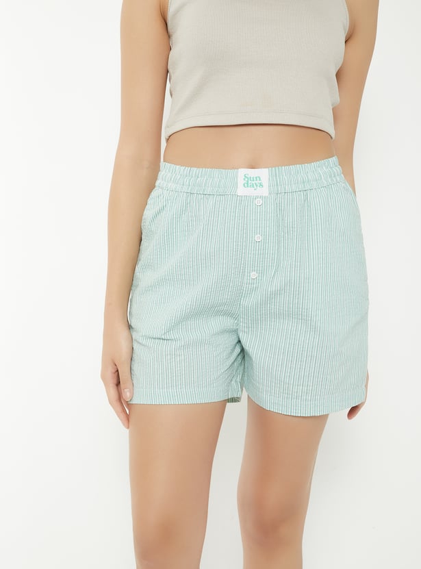 Women Striped Shorts