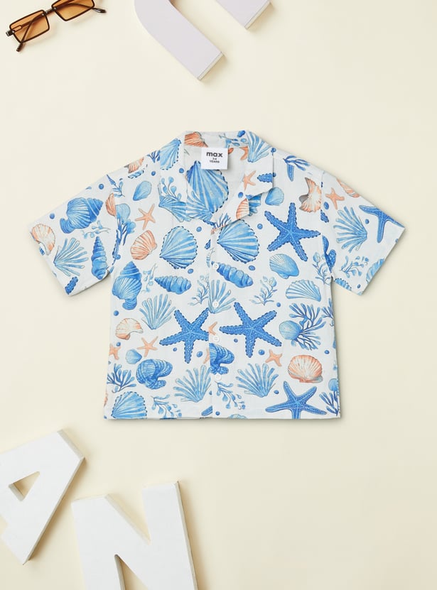 Boys Sea Shell Printed Shirt