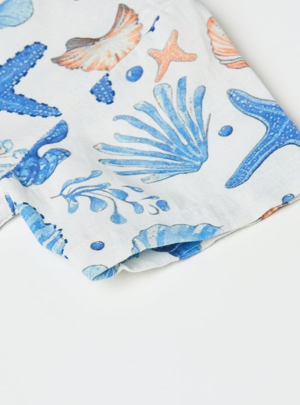Boys Sea Shell Printed Shirt