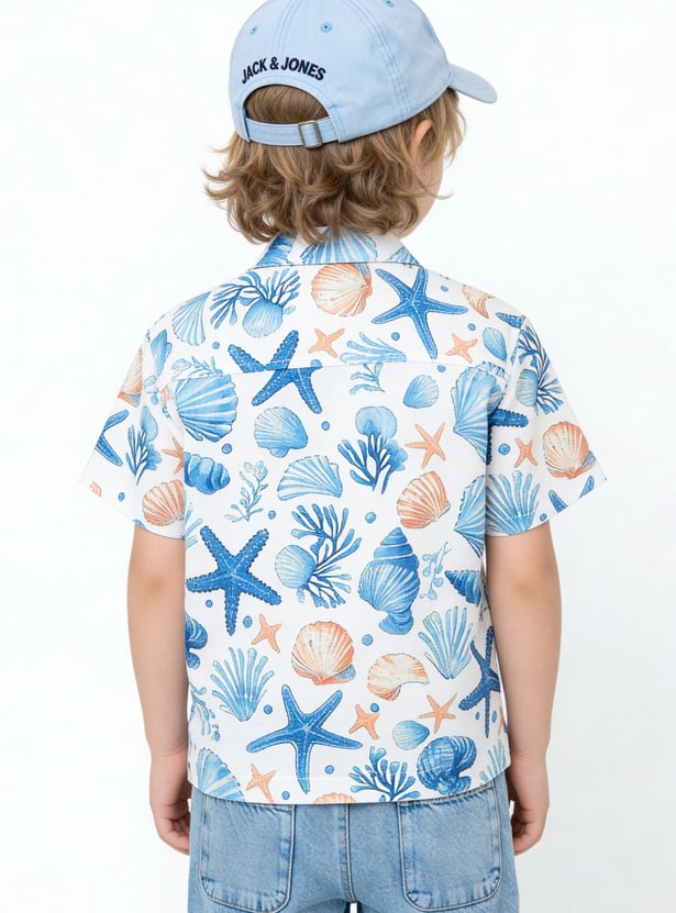 Boys Sea Shell Printed Shirt