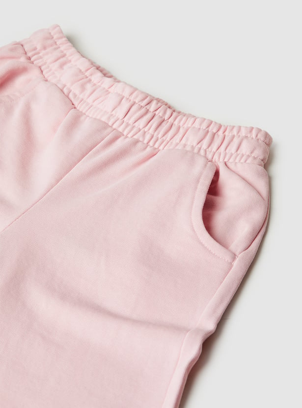 Girls Knit Wide Leg Track Pants