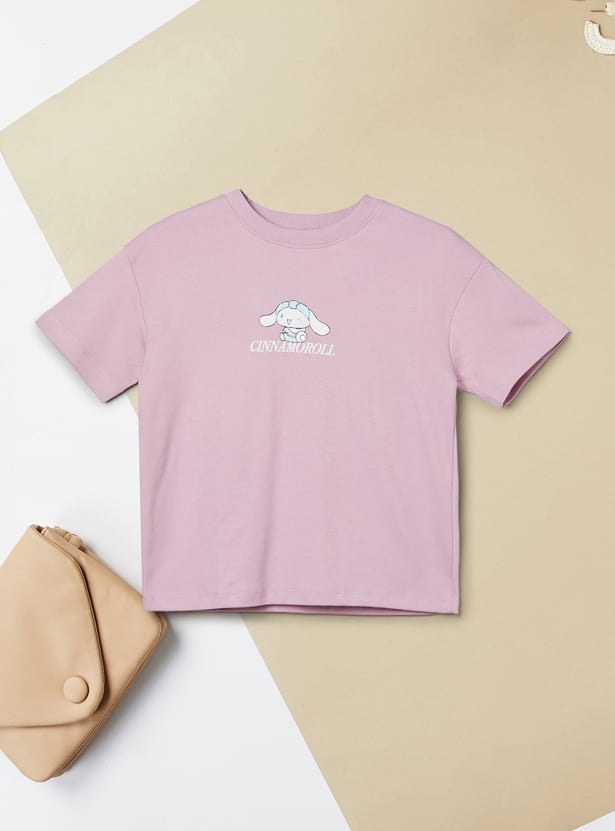 Girls Cinnamoroll Printed T-shirt