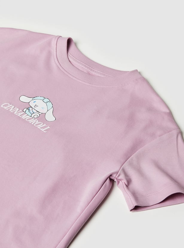 Girls Cinnamoroll Printed T-shirt