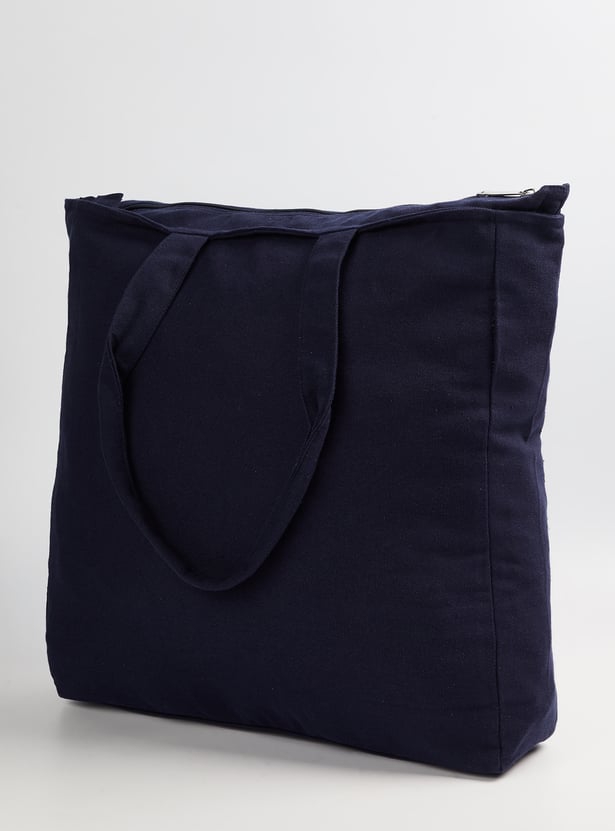 Women Chenille Embroidered Shopper Bag