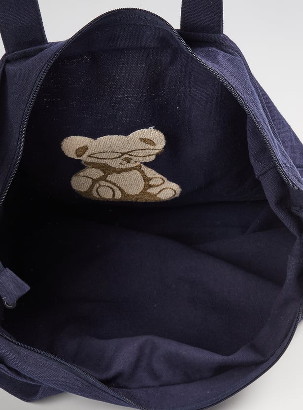 Women Chenille Embroidered Shopper Bag