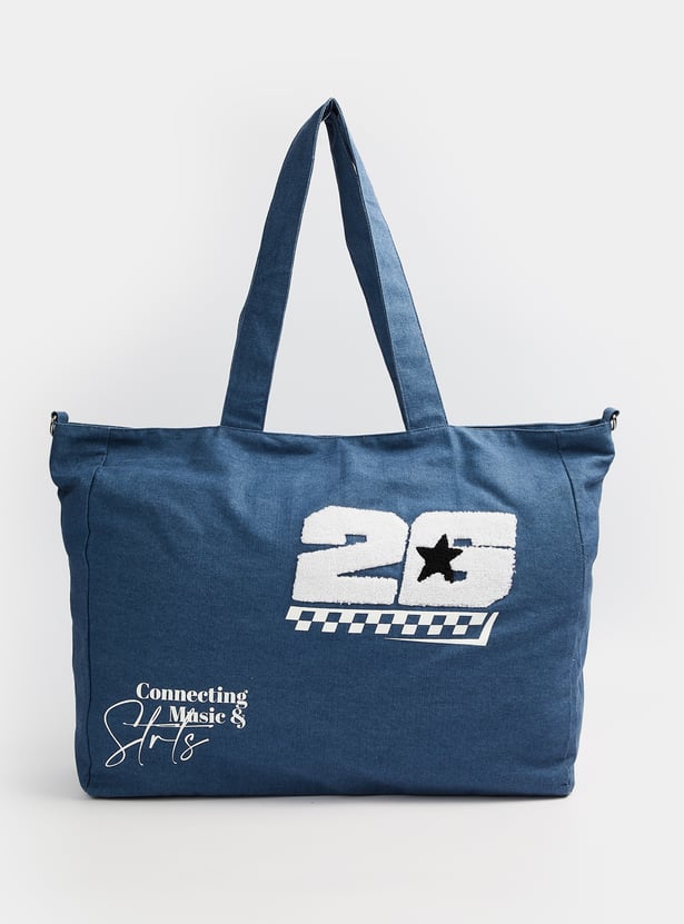 Women Chenille Embroidered Tote Bag