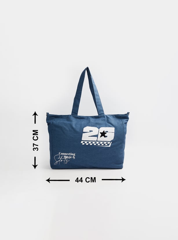 Women Chenille Embroidered Tote Bag