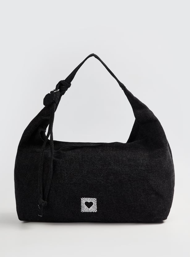 Women Washed Denim Hobo Bag