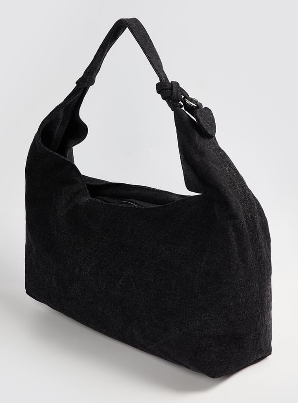 Women Washed Denim Hobo Bag