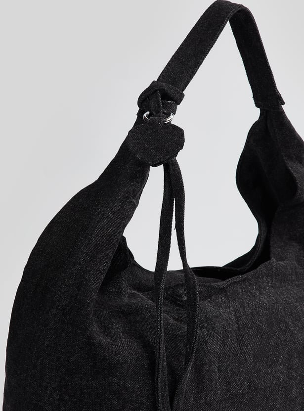 Women Washed Denim Hobo Bag