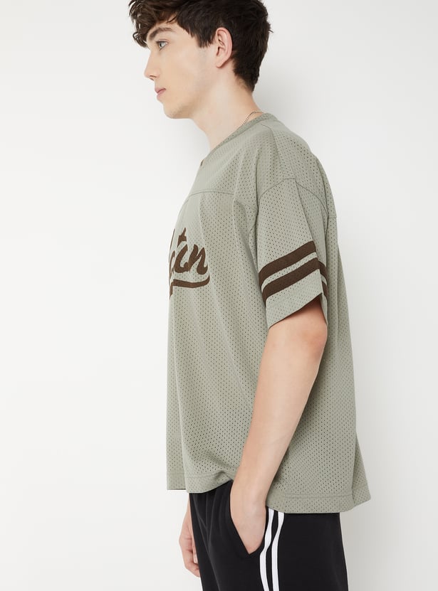 URB_N Men Printed Athleisure Oversized T-shirt