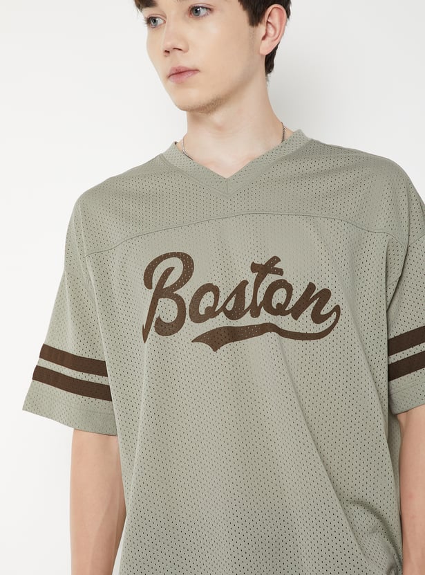 URB_N Men Printed Athleisure Oversized T-shirt