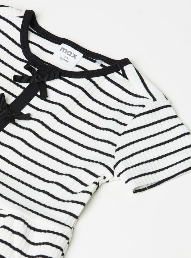Girls Striped Peplum Top