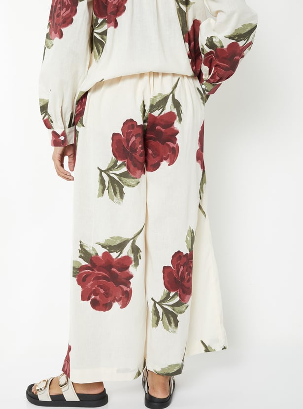 Women Floral Print Palazzos