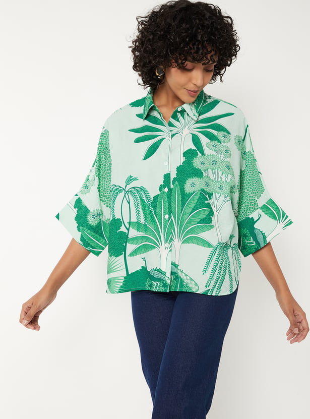 Women Leaf Printed Tunic