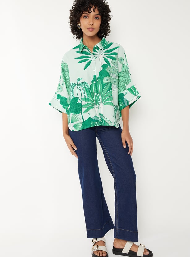 Women Leaf Printed Tunic