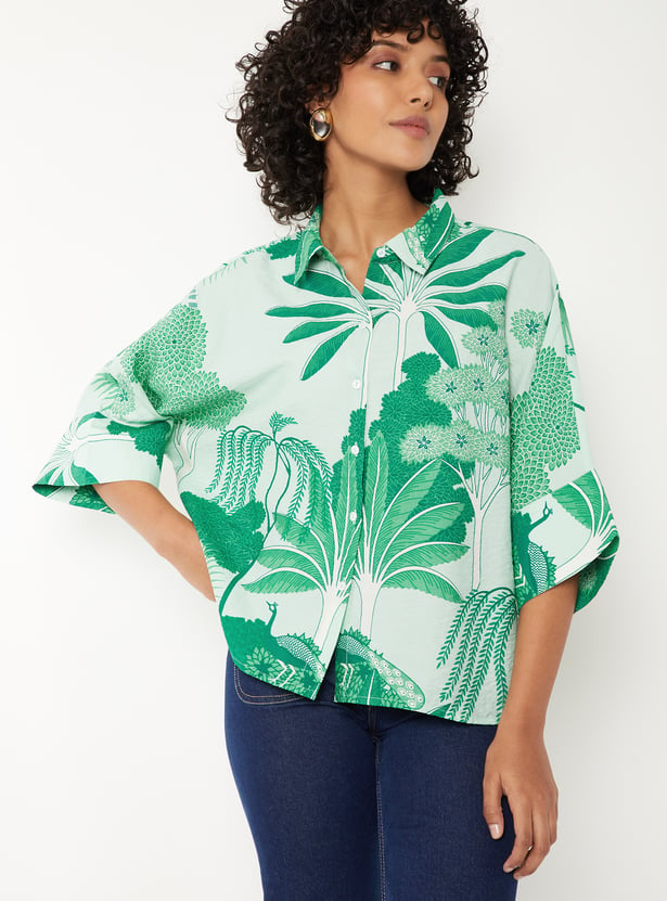Women Leaf Printed Tunic